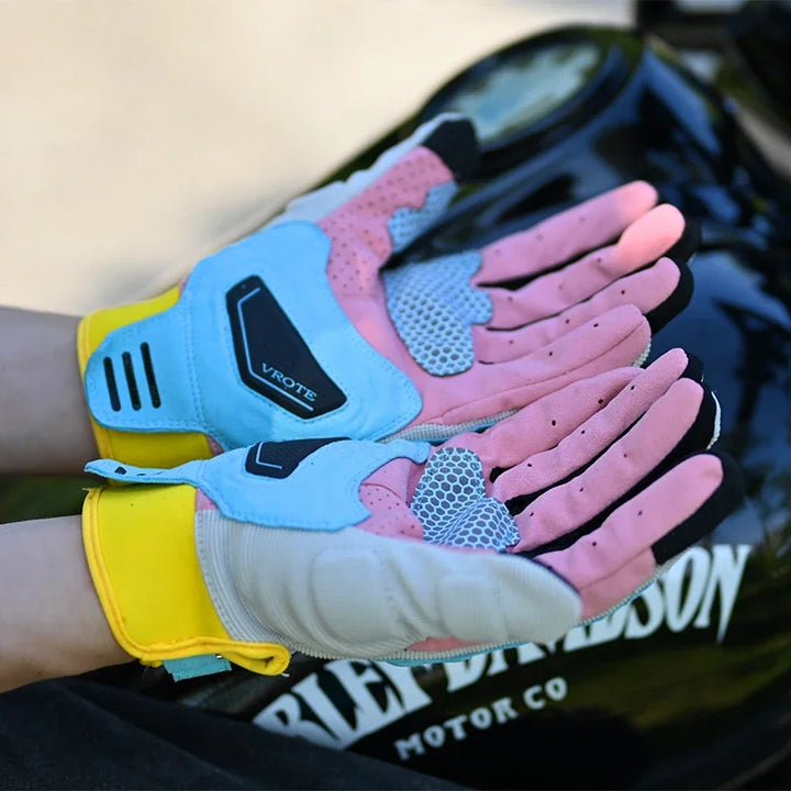 Durable Cyberwave motorcycle gloves, providing enhanced grip & breathable comfort for all riders.