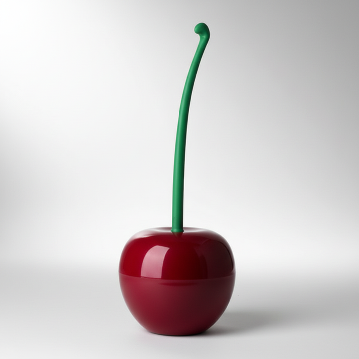 Unisex Decorative Cherry Toilet Brush Set