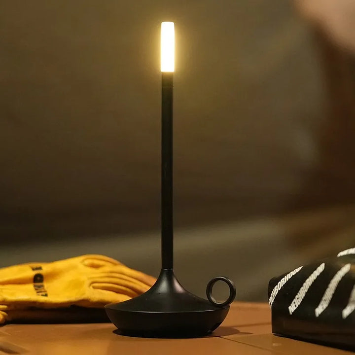 Unisex decorative LED candle holder lamp, wireless for modern home decor, creating ambient lighting.