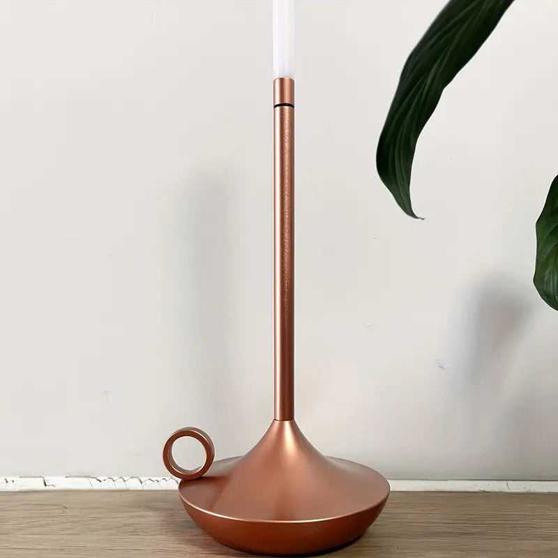 Elegant wireless LED accent lamp, unisex candle holder design for sophisticated home decor.