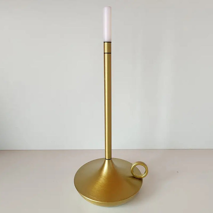 Ambient wireless LED lamp: luxury candle holder design, flame-free for safe home decor.