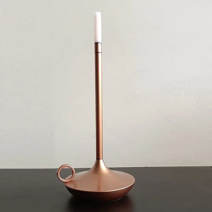 Unisex wireless LED accent lamp, flame-free candle holder for modern home decor styling.