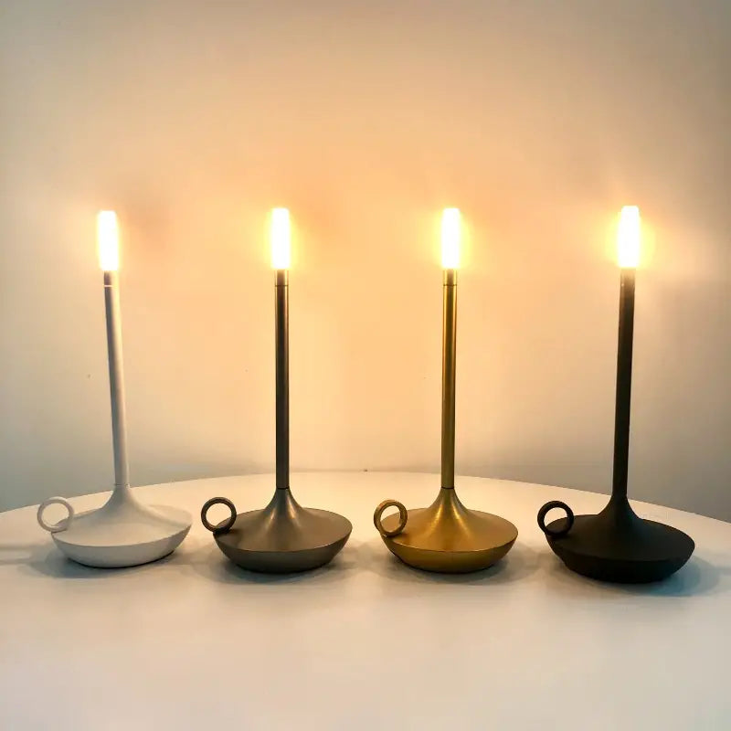 Flame-free wireless LED accent lamp, luxury candle holder for sophisticated home decor.