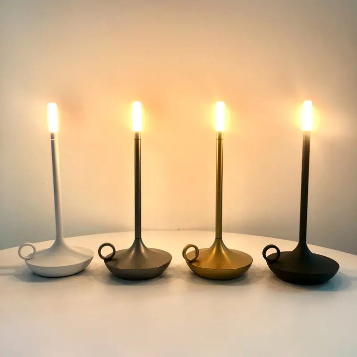 Flame-free wireless LED accent lamp, luxury candle holder for sophisticated home decor.
