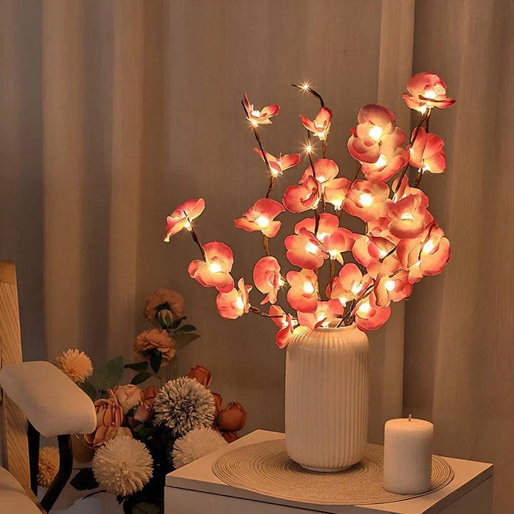 Subtle LED illuminated branches creating a cozy ambient light for any room