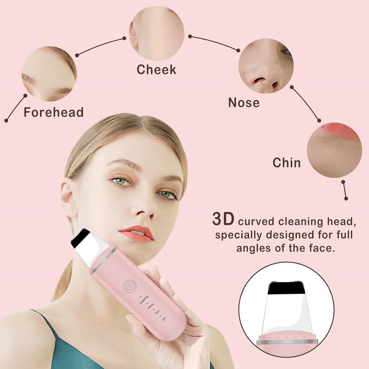 Detailed view of Unisex Deep Cleansing Skin Scrubber with control buttons for skincare modes.