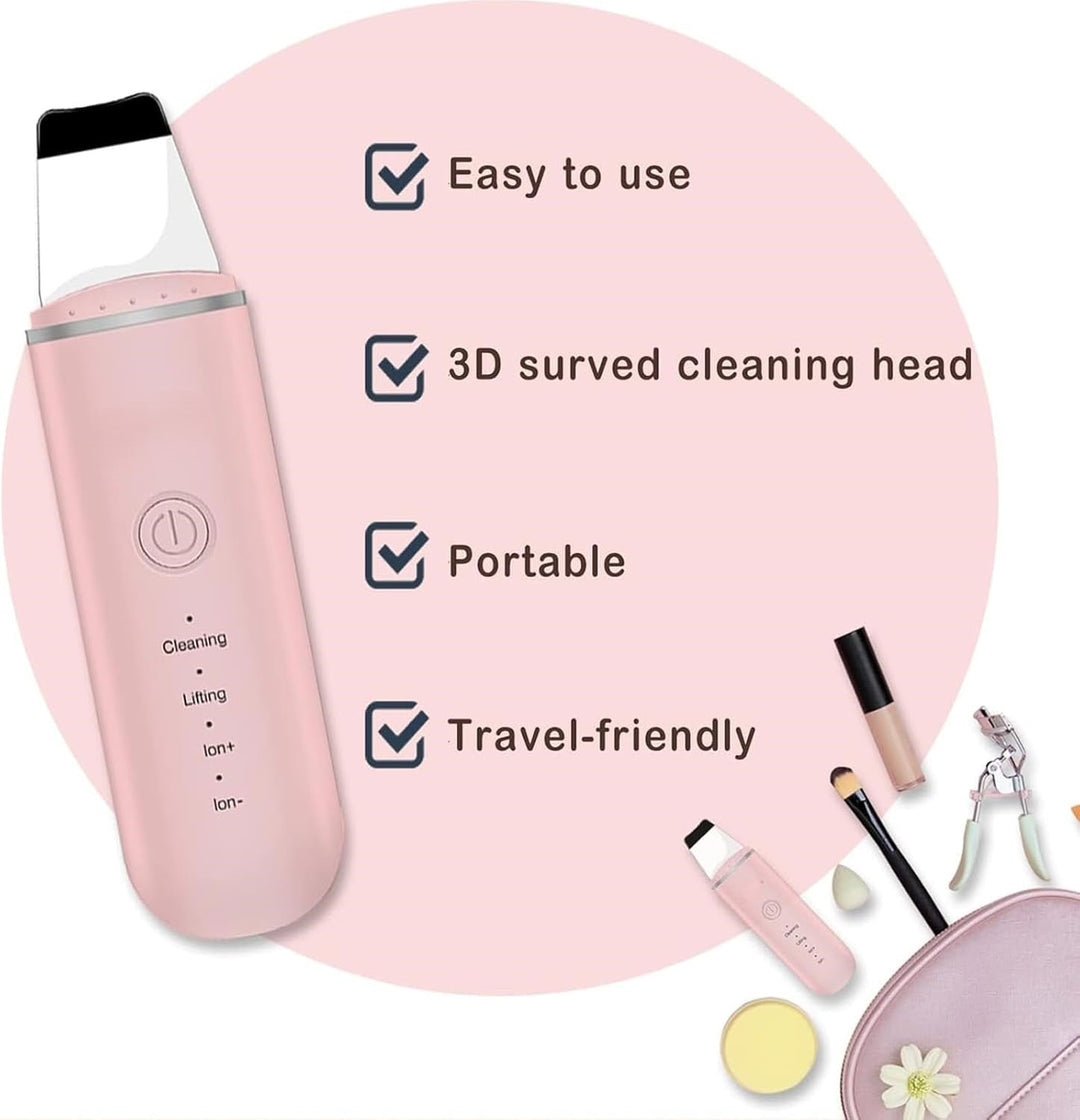 Packaging for Deep Cleansing Ultrasonic Skin Scrubber with skincare and beauty tool labels.