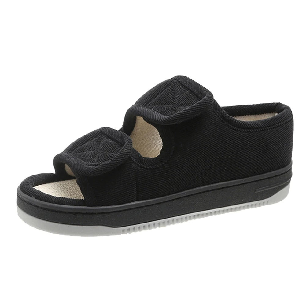 Therapeutic unisex sandals for swollen & sensitive feet. Adjustable wide fit comfort footwear for edema.