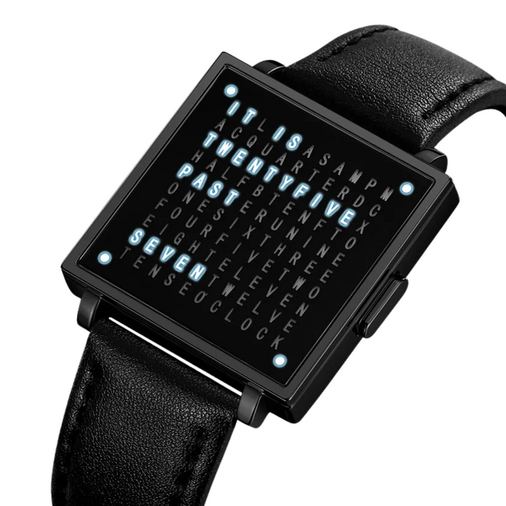 Contemporary unisex digital LED watch for a modern look, comfortable and water-resistant.