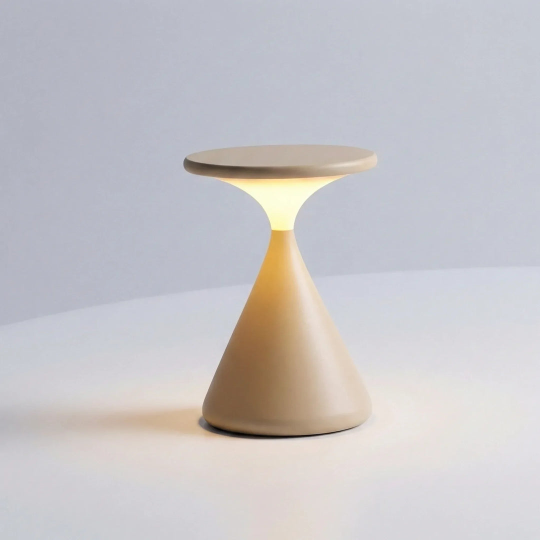 Lumhour Cordless Hourglass Table Lamp, featuring warm dimmable light for a cozy atmosphere
