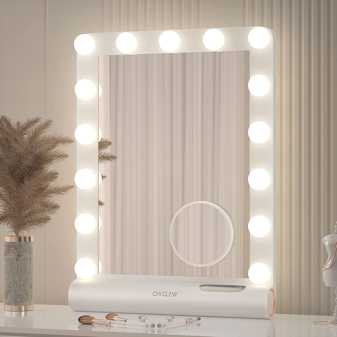 Compact LED makeup lighting kit with adjustable brightness, perfect for any vanity mirror setup.