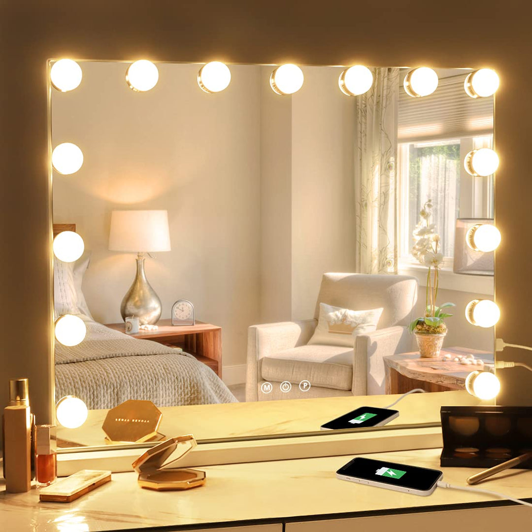 Makeup lighting strip with multiple LED bulbs, offering even and adjustable glow for beauty routines.