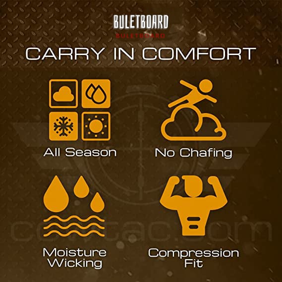 Everyday carry concealed holster shirt. Comfortable unisex self-defense apparel for discreet carry.