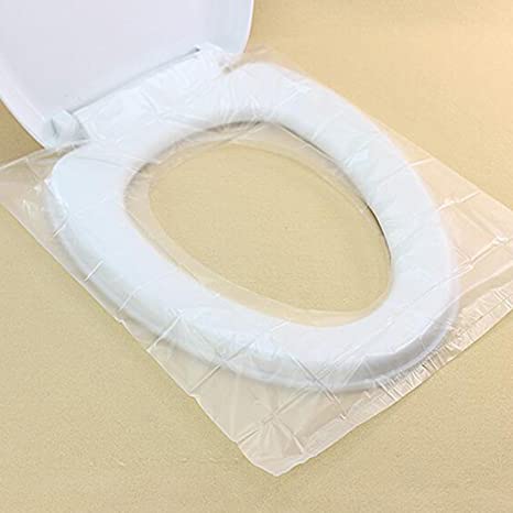 Unisex disposable toilet seat covers, hygienic protection for public restrooms. Bulk 100 pack.