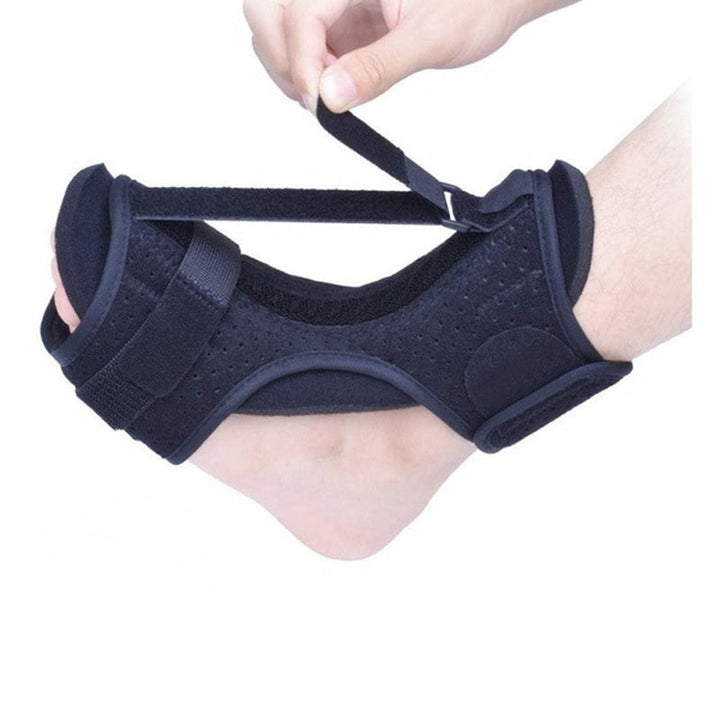 Unisex dorsal night splint provides comfortable relief for plantar fasciitis, heel spurs, and Achilles tendinitis.