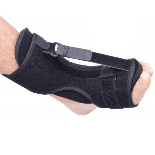 Adjustable dorsal night splint for comfortable foot support & pain relief from plantar fasciitis & foot drop.