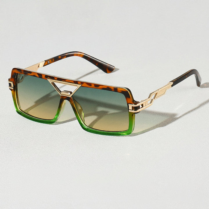 Classic double bridge metal sunglasses, updated for contemporary fashion with full UV protection.