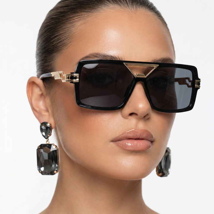 Sleek unisex double bridge fashion sunglasses, ultimate UV protection for stylish eye care.