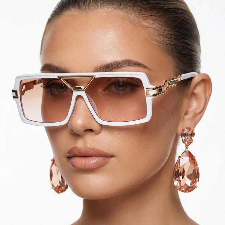 High-quality unisex double bridge sunglasses with effective UV protection, a must-have accessory.