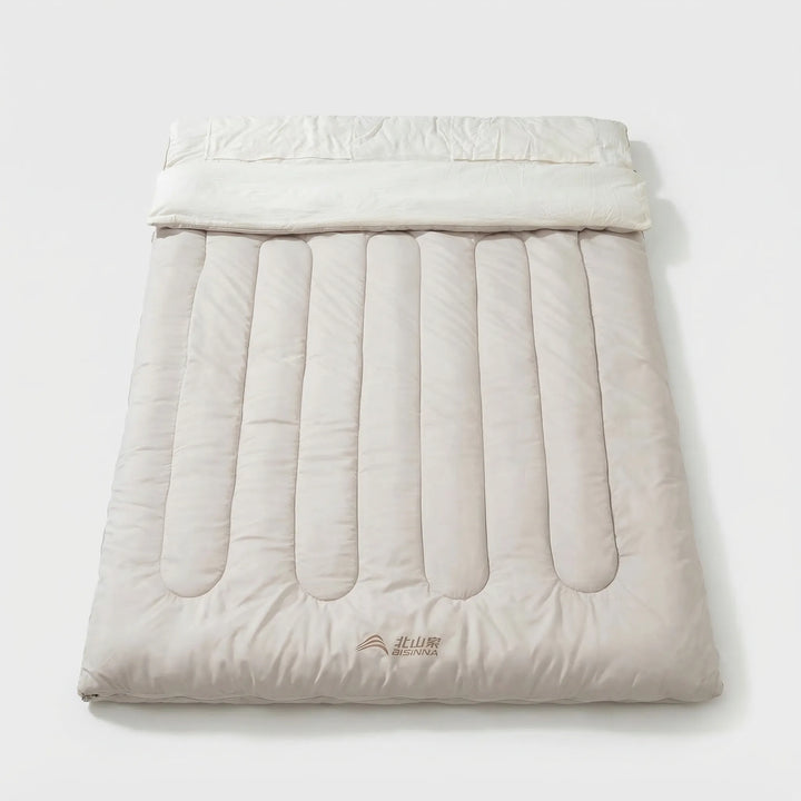 Unisex double detachable sleeping bag for outdoor camping, hiking & adventure travel. Essential couples gear.