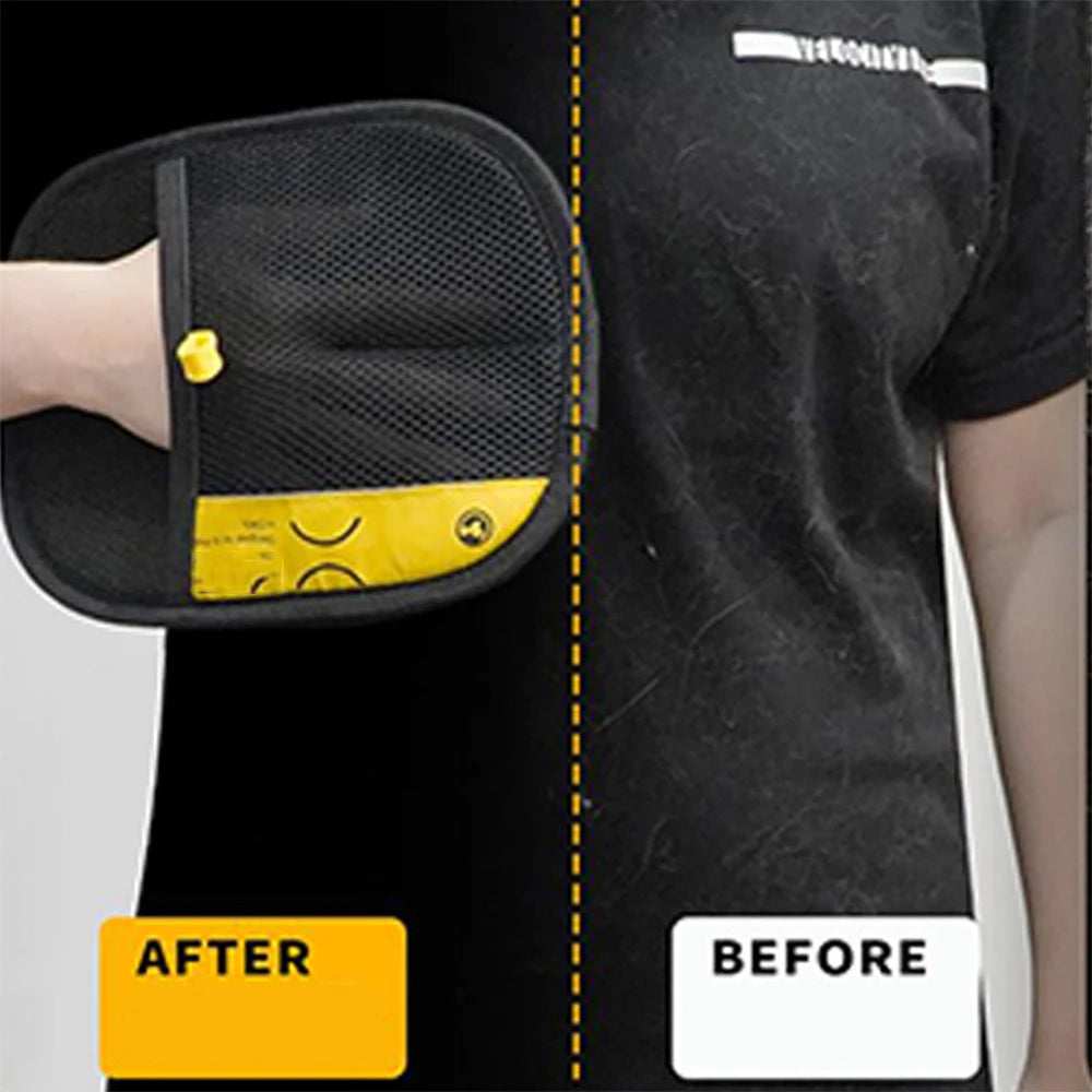 Effective animal care grooming tool, these double-sided pet hair remover gloves are perfect as a dog & cat brush.