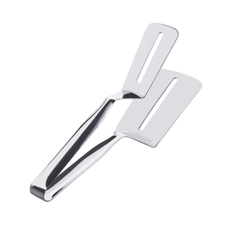 Professional grade double-sided stainless steel spatula ensures durability for all your cooking and grilling needs.