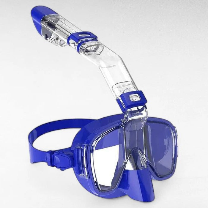 Experience crystal-clear, anti-fog panoramic views with this dry top snorkeling mask.