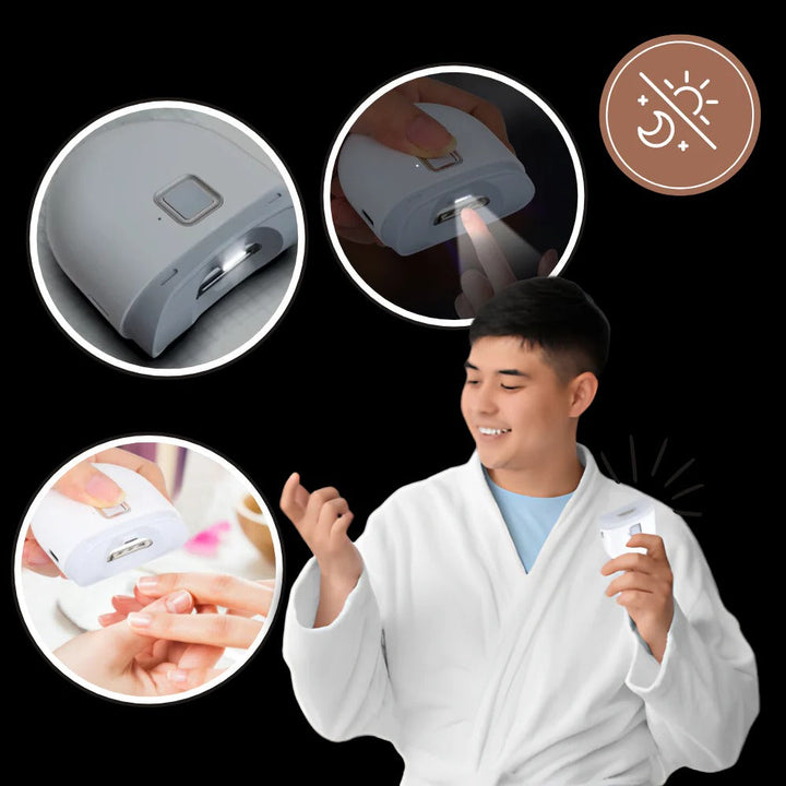 Rechargeable dual-speed electric nail clipper & grinder, an essential grooming tool for personal nail care.