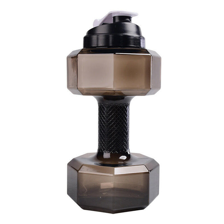 Promote healthy hydration with this BPA-free dumbbell water bottle for exercise & sports.