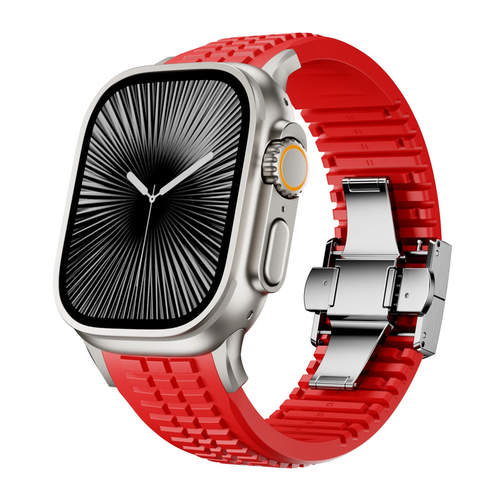 Unisex durable silicone replacement band for smartwatches, comfortable and long-lasting.