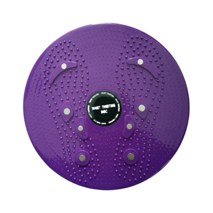 Close-up of CoreSpin balance board, showing its non-slip surface for safe and effective core exercise.