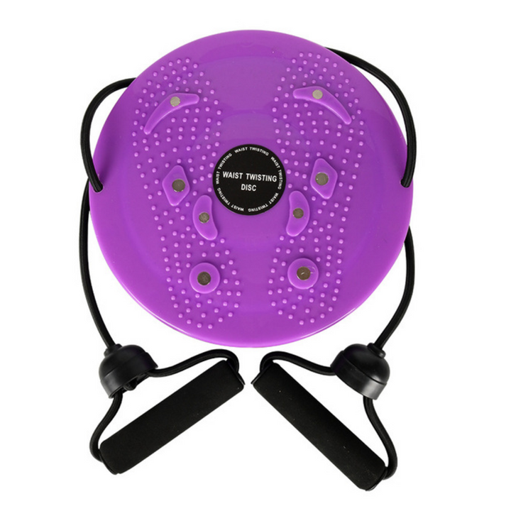 Person using the dynamic balance board to improve core strength, stability, and balance at home.