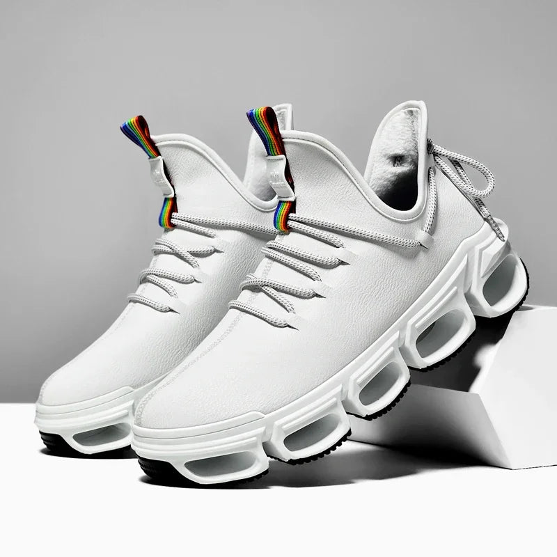 Modern Unisex Elevated Platform Sneakers. Lightweight athletic running shoes for casual or sport wear.