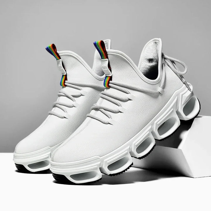 Modern Unisex Elevated Platform Sneakers. Lightweight athletic running shoes for casual or sport wear.