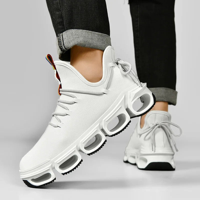 Lightweight Unisex Fashion Sneakers with an elevated sole, perfect for running, walking, or casual wear.