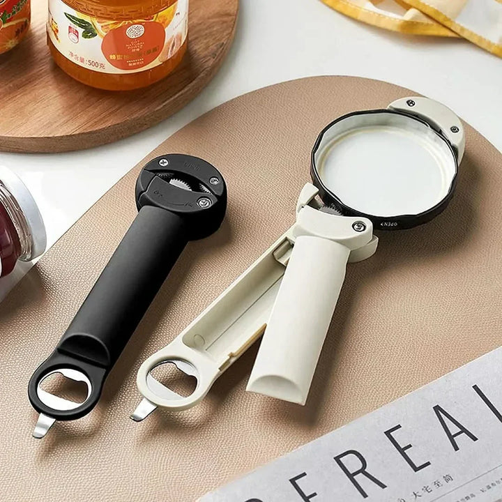 Ergonomic GripTwist jar opener tool. Multi-size lid opener for weak hands, arthritis sufferers.