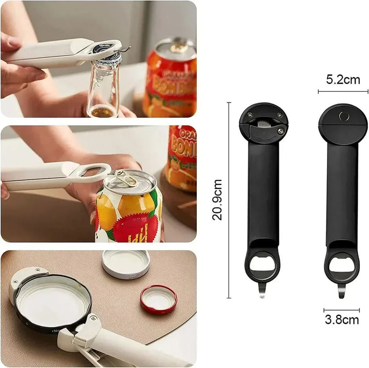 Universal bottle opener aid. Easy twist cap opener for soda, water bottles. Quick, effortless use.