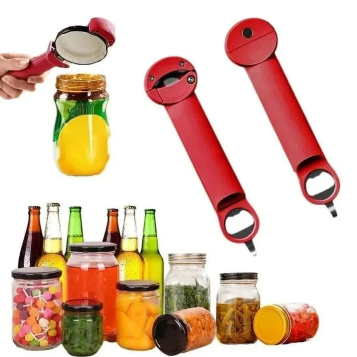 Seniors & arthritis aid: Easy Grip jar and bottle opener tool for weak hands. Practical kitchen gadget.