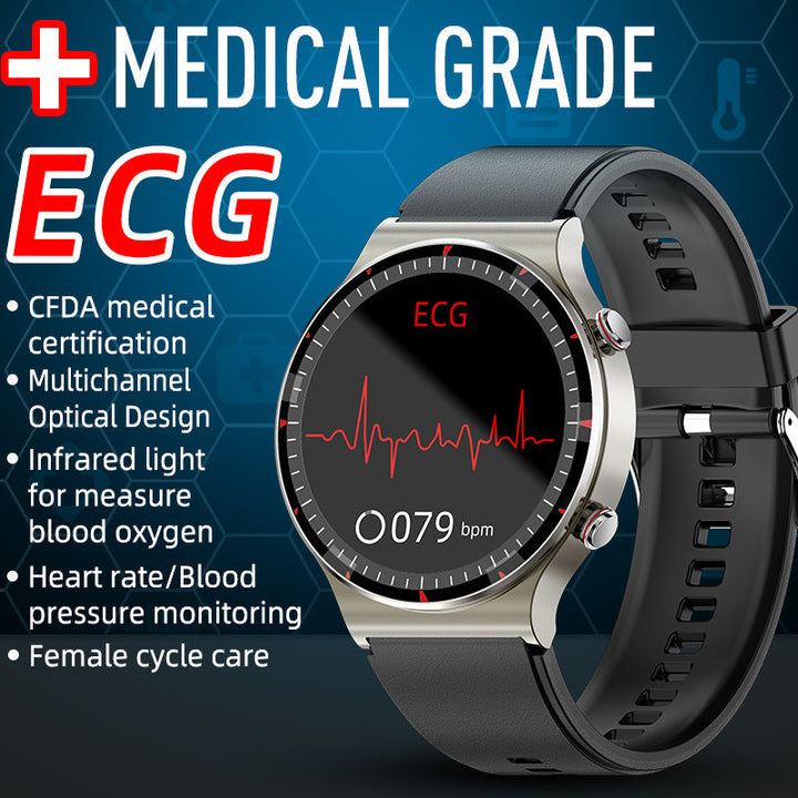 Smartwatch on a desk next to a laptop, integrating health tracking into professional life.