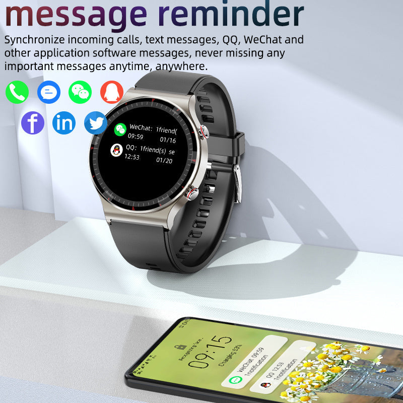 Wearable tech: Unisex EKG smartwatch for comprehensive health and activity data.