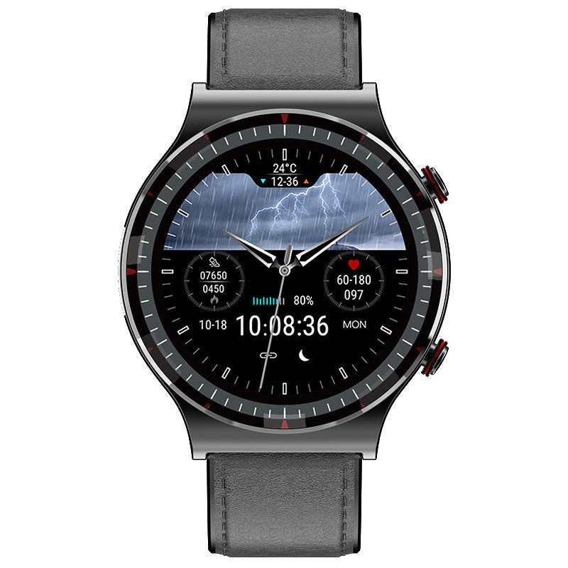 Smartwatch detecting blood pressure trends for proactive health insights.