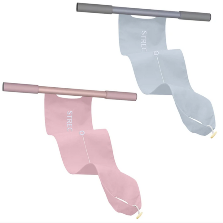 FlexiStretch Trainer: elastic resistance band with ergonomic handles & foot loops for strength & flexibility.