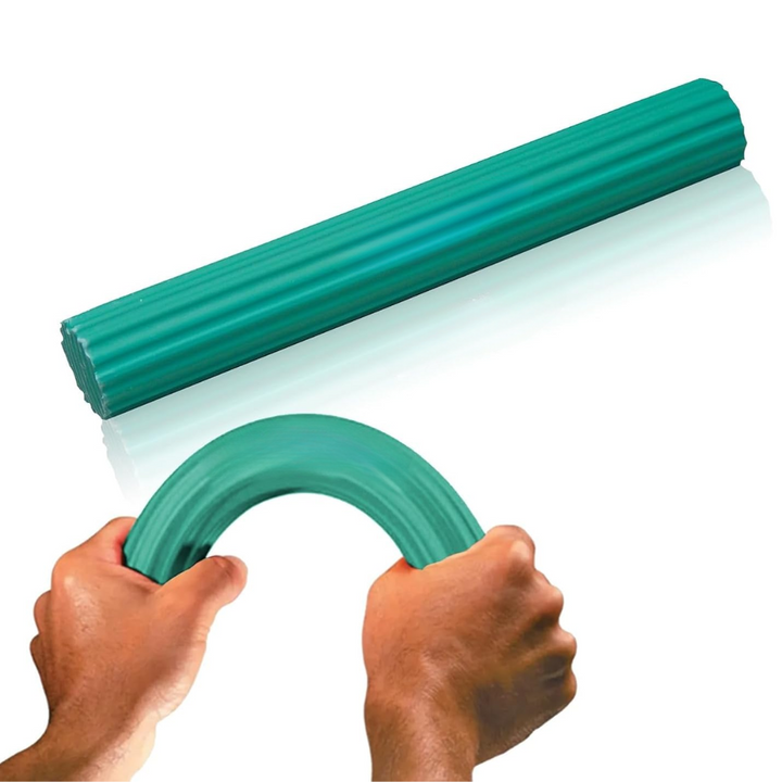 Unisex elbow therapy resistance bar for tendinitis pain relief & muscle strengthening.