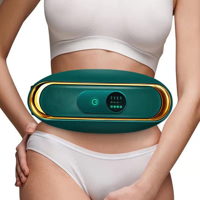 Home wellness electric massager for belly fat burning, waist toning, and relaxation with heat.