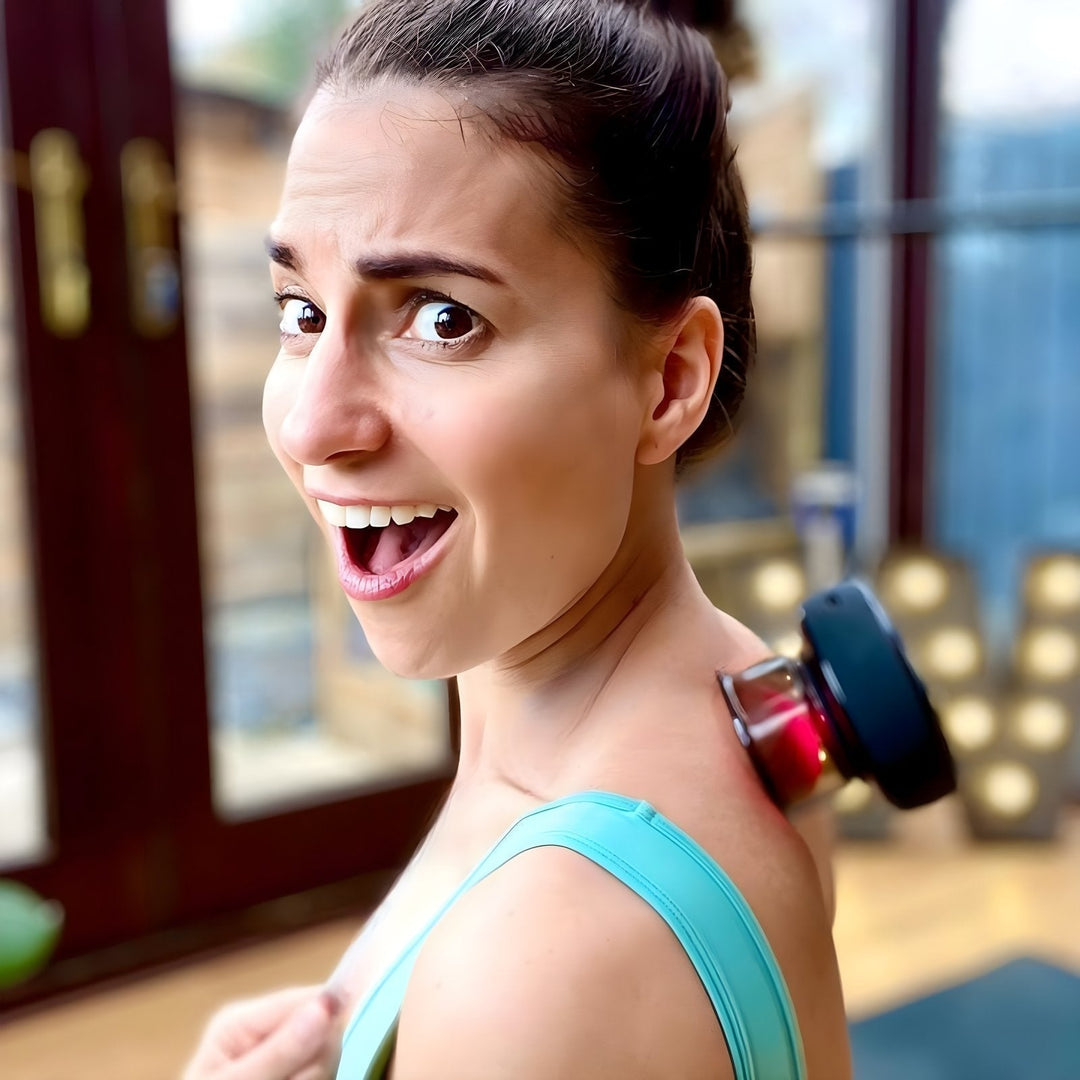 Unisex Electric Cupping Massager with Red Light Therapy for muscle relief & deep tissue body massage.