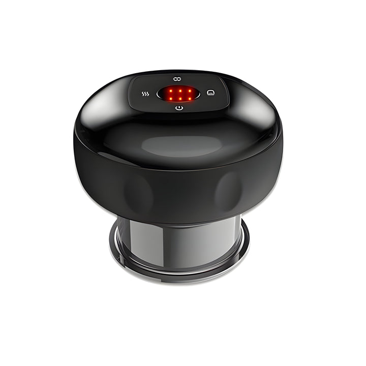 Electric cupping device with red light therapy for muscle pain relief, skin care & deep tissue massage.