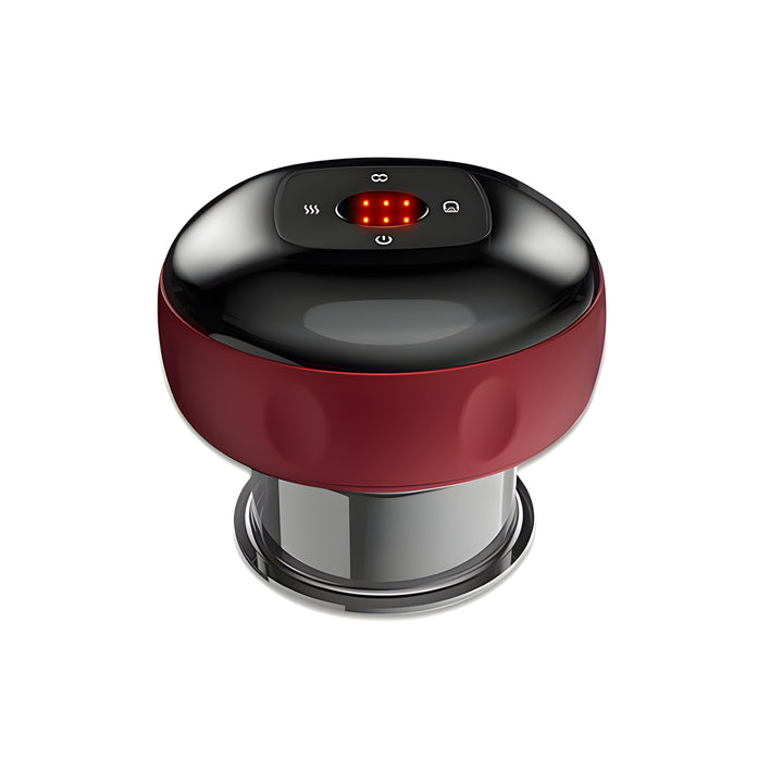 ThermaCup electric massager, a portable cupping device with red light for muscle relief & wellness.
