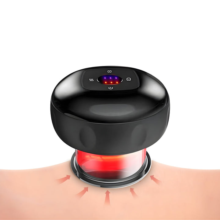 ThermaCup red light therapy cupping massager for enhanced muscle recovery, relaxation & body wellness.