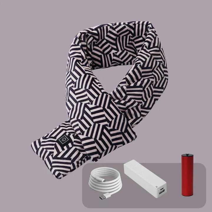 Practical electric neck warmer, thermal heated scarf for outdoor gear & winter fashion.