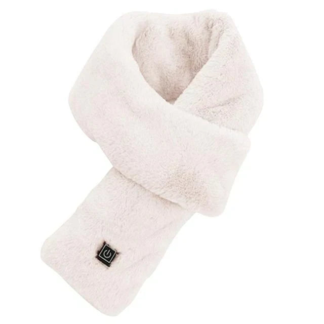 Unisex winter fashion: electric heated scarf, rechargeable and fleece-lined for cold.